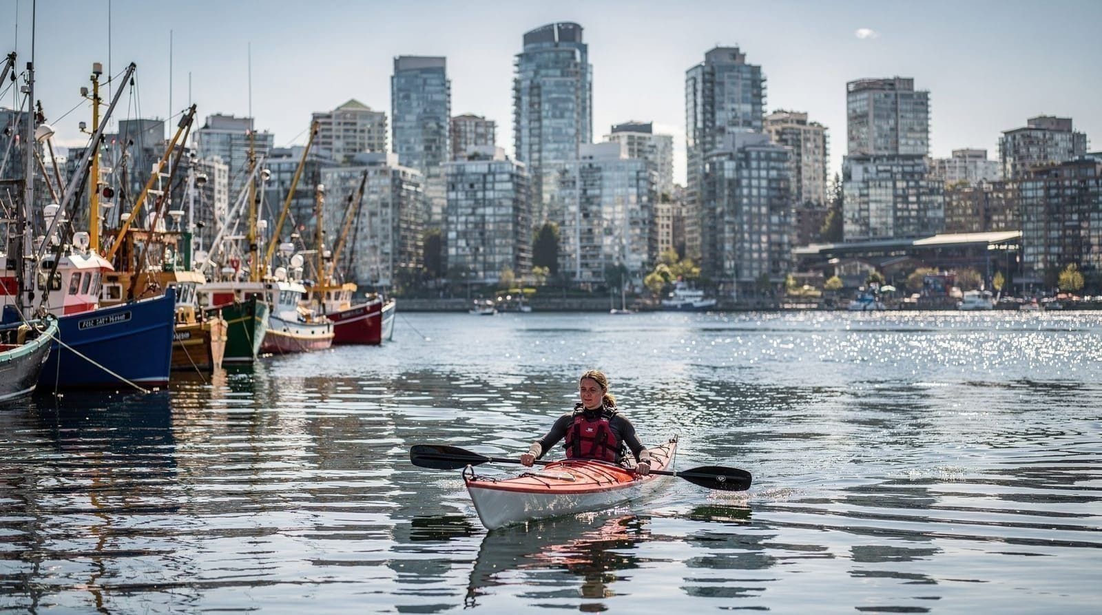 Faire du kayak à False Creek et Granville Island